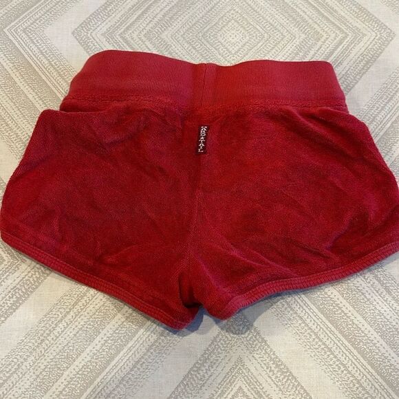 Hard Tail Girls Red Terry Drawstring Shorts, Size M 10/12 - Picture 4 of 6